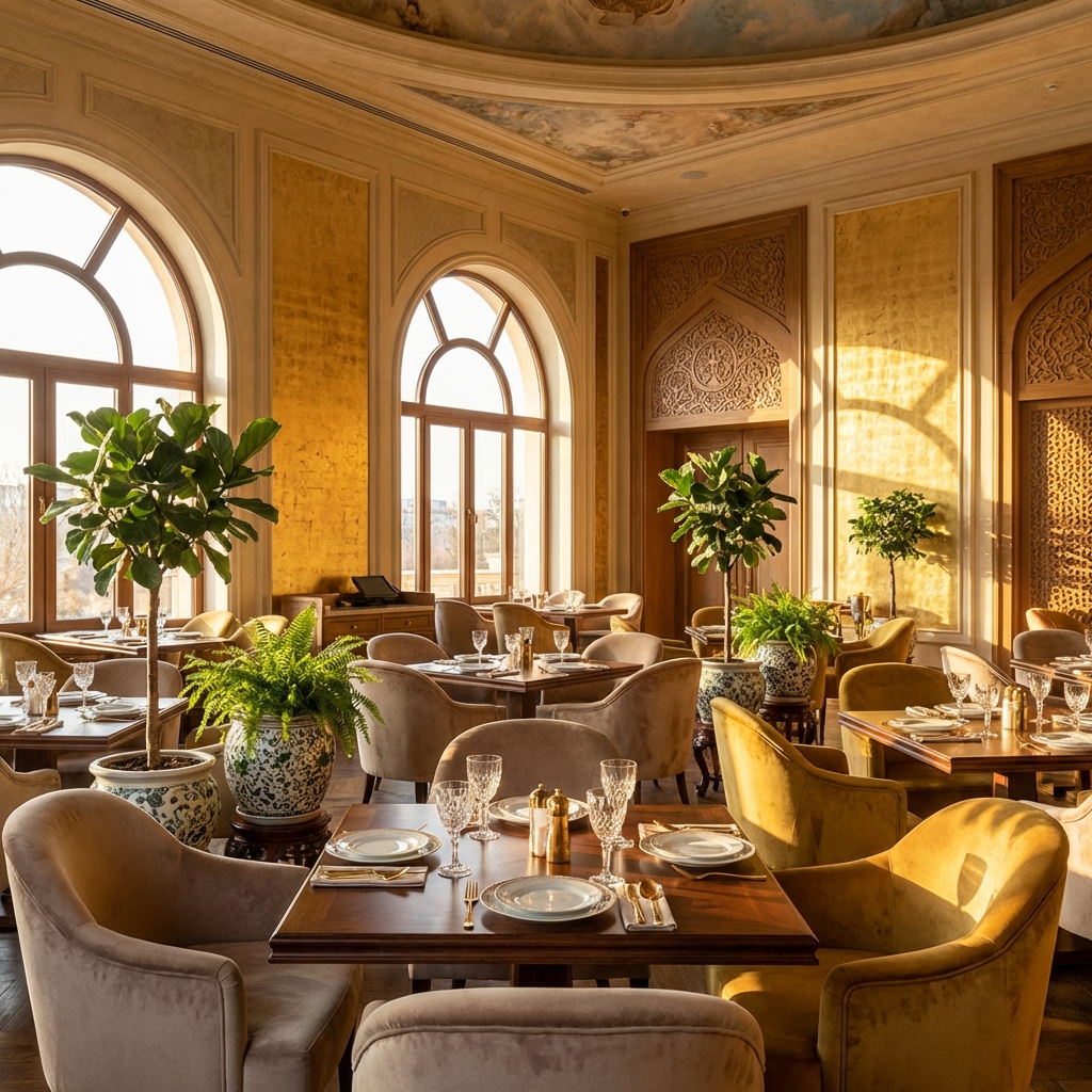 Интерьер ресторана Koka на Буюк Ипак Йули